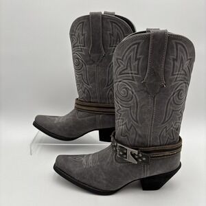 Durango Crush 12" Womens 9M Boots Lifestyle Distressed Graphite DRD0329 Belt NEW